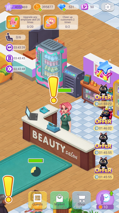 Beauty Tycoon: Hair Salon Game Screenshot