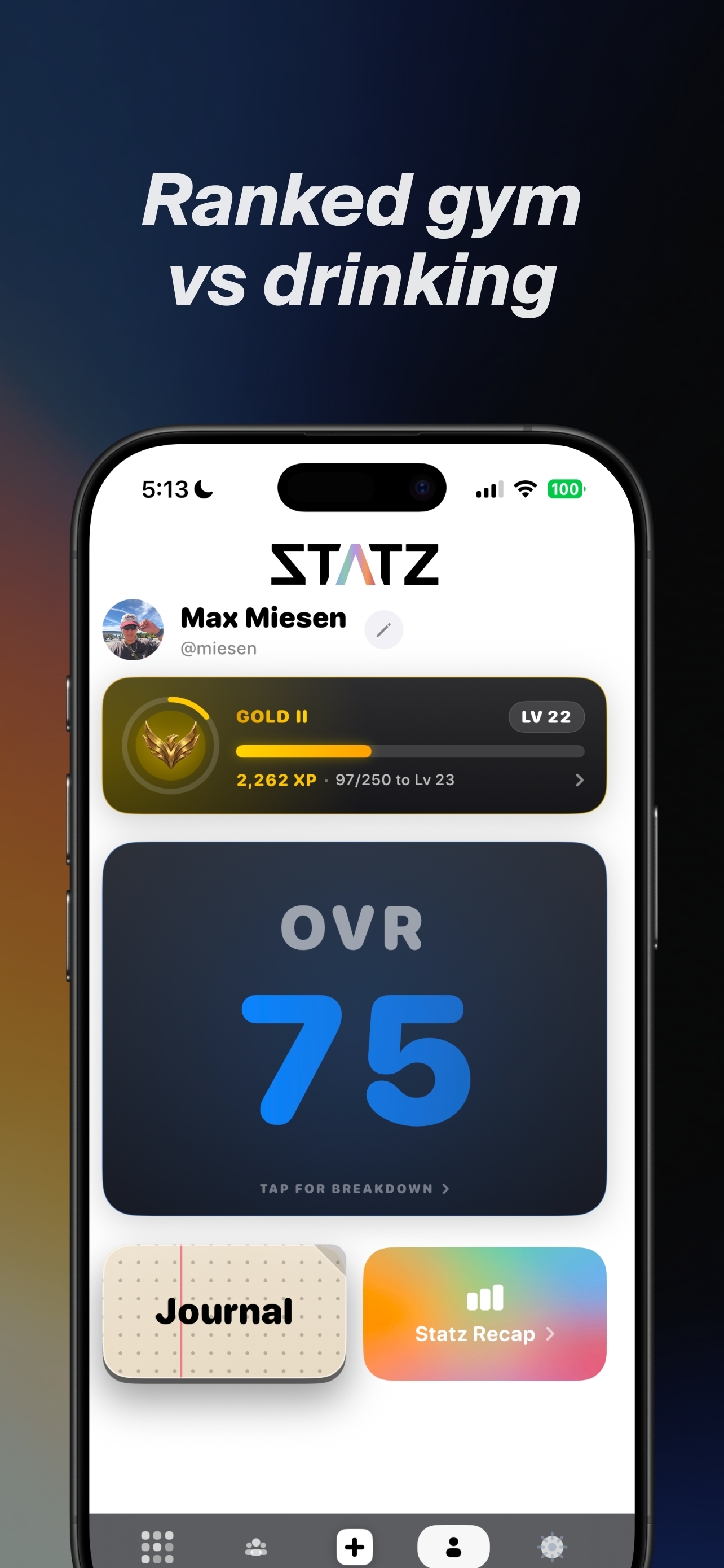 Statz: Gym & Alcohol Tracker