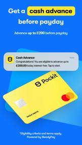 Pockit: Bank Card Alternative screenshot