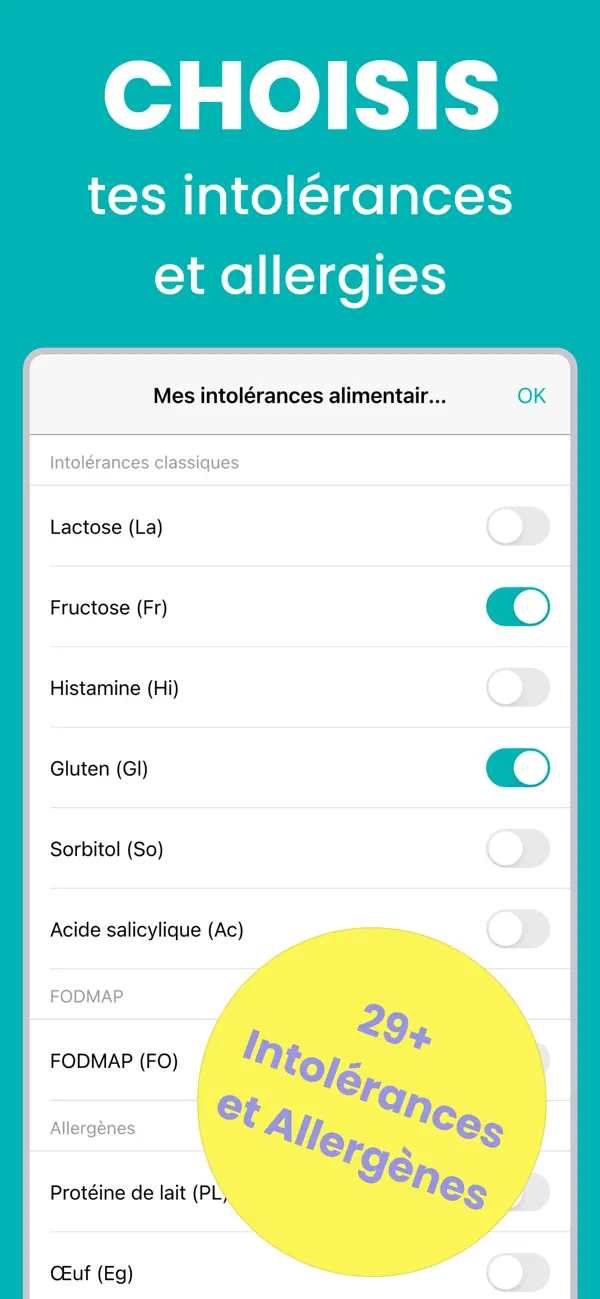 Screenshot #1 pour ALLiCANEAT Intolérances Alim.