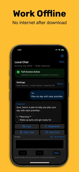 Honey LLM Offline AI screenshot 2