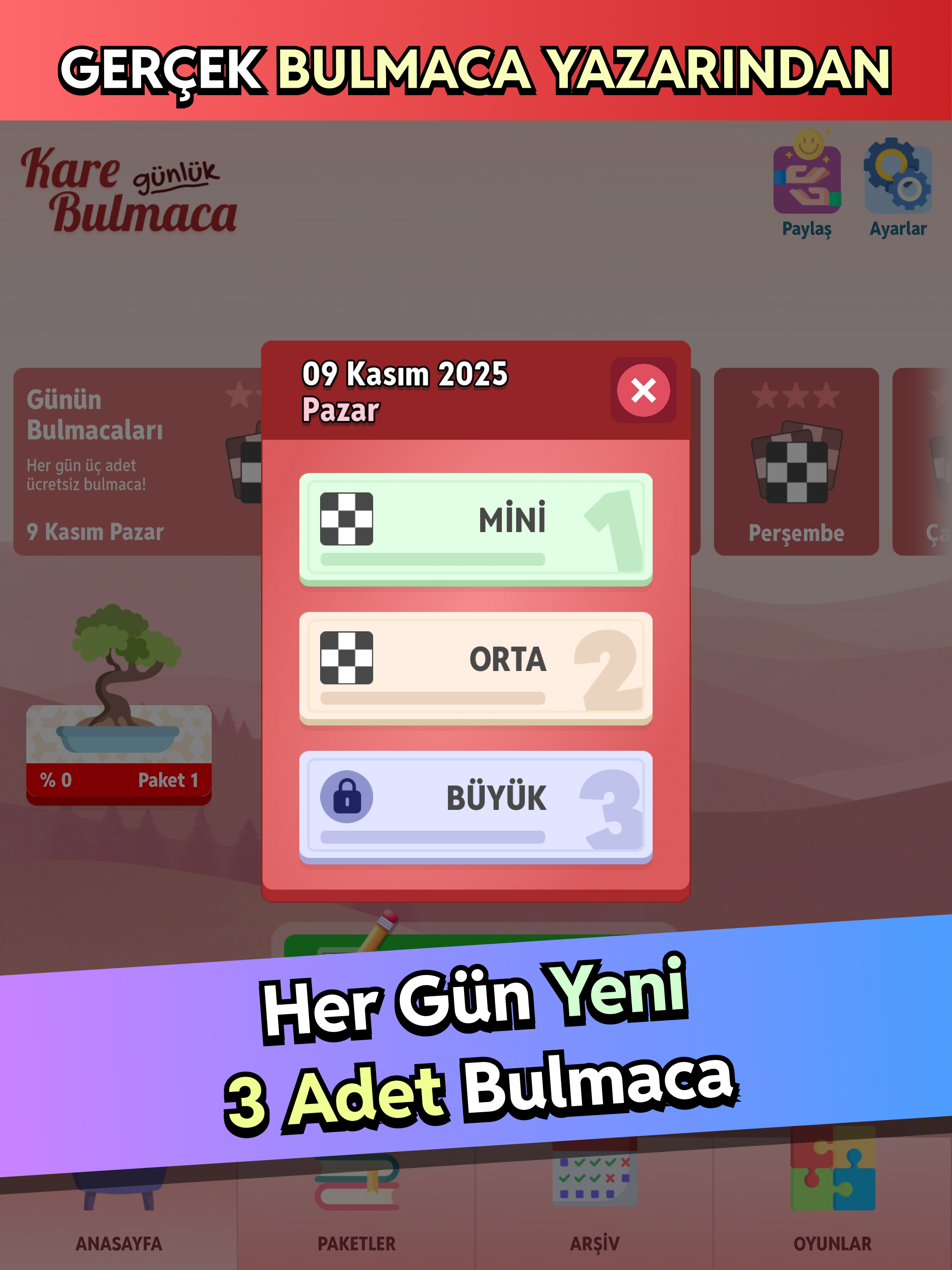 Kare Bulmaca - Günlük