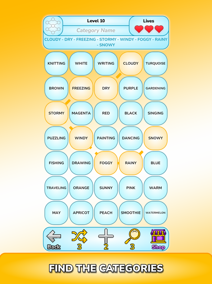 Tangle Words Word Search Game