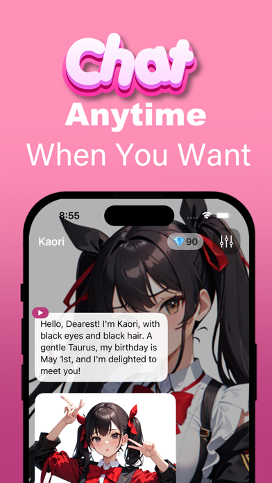 Waifu AI Anime Girlfriend Chat iPhone screenshot 3 - Entertainment app