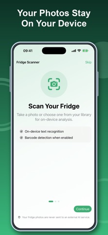 Fridge Scanner: Meal Ideas iPhone screenshot