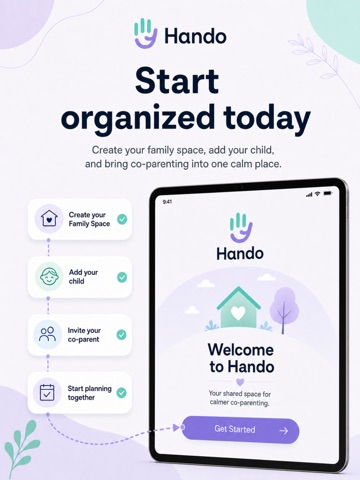 Hando: Co-Parenting & Custody iPad screenshot