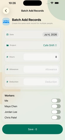 Timesheet Wage Tracker Screenshot 10 of 10