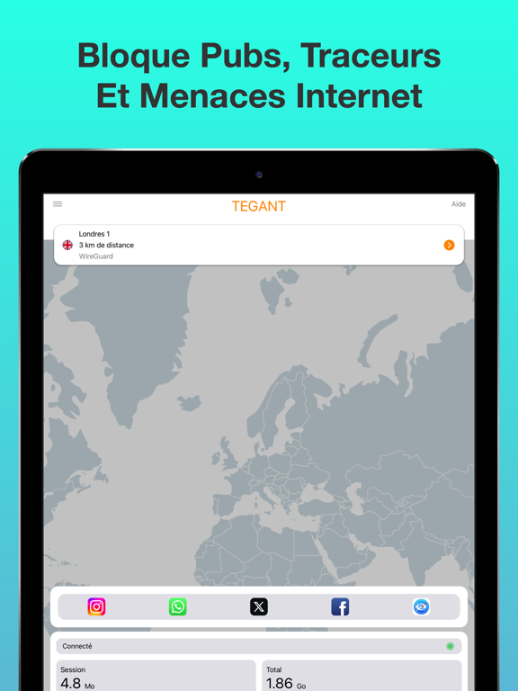 Screenshot #5 pour Tegant VPN • Unlimited Proxy