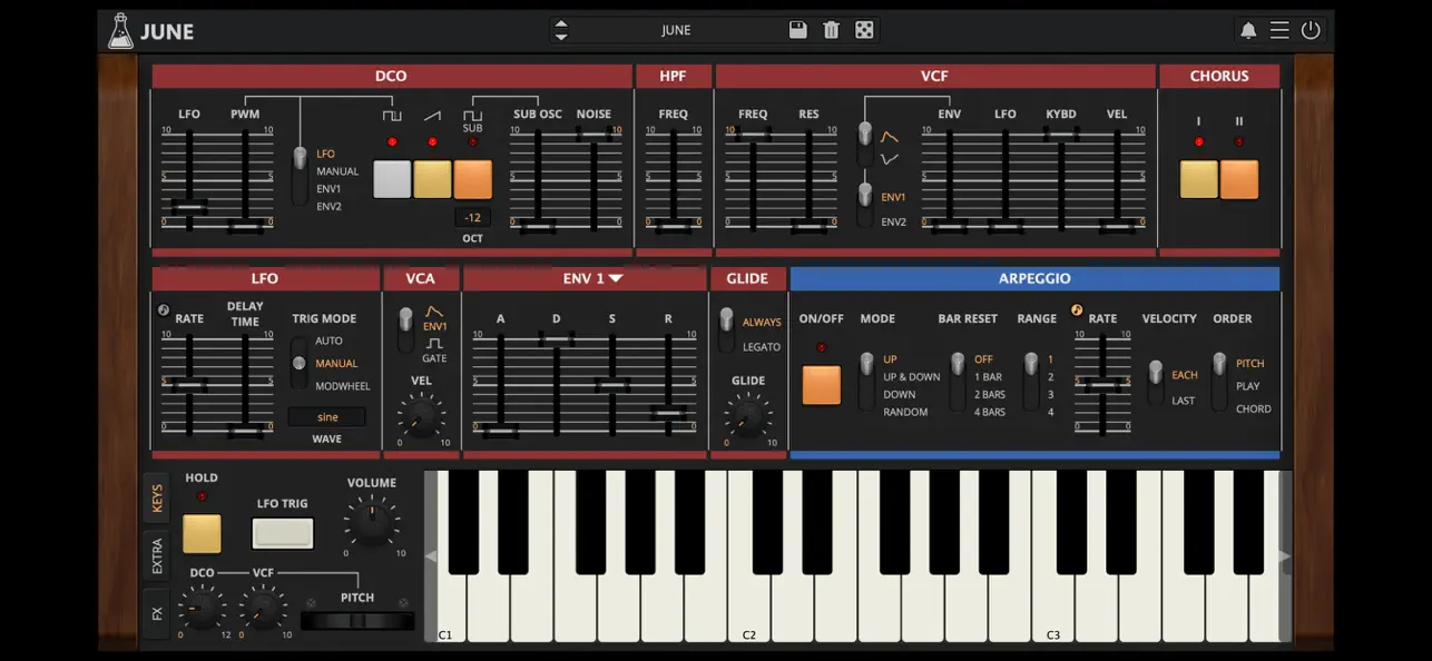 #1. JUNE - Analog Synth (iOS) 作者: AudioThing Ltd.
