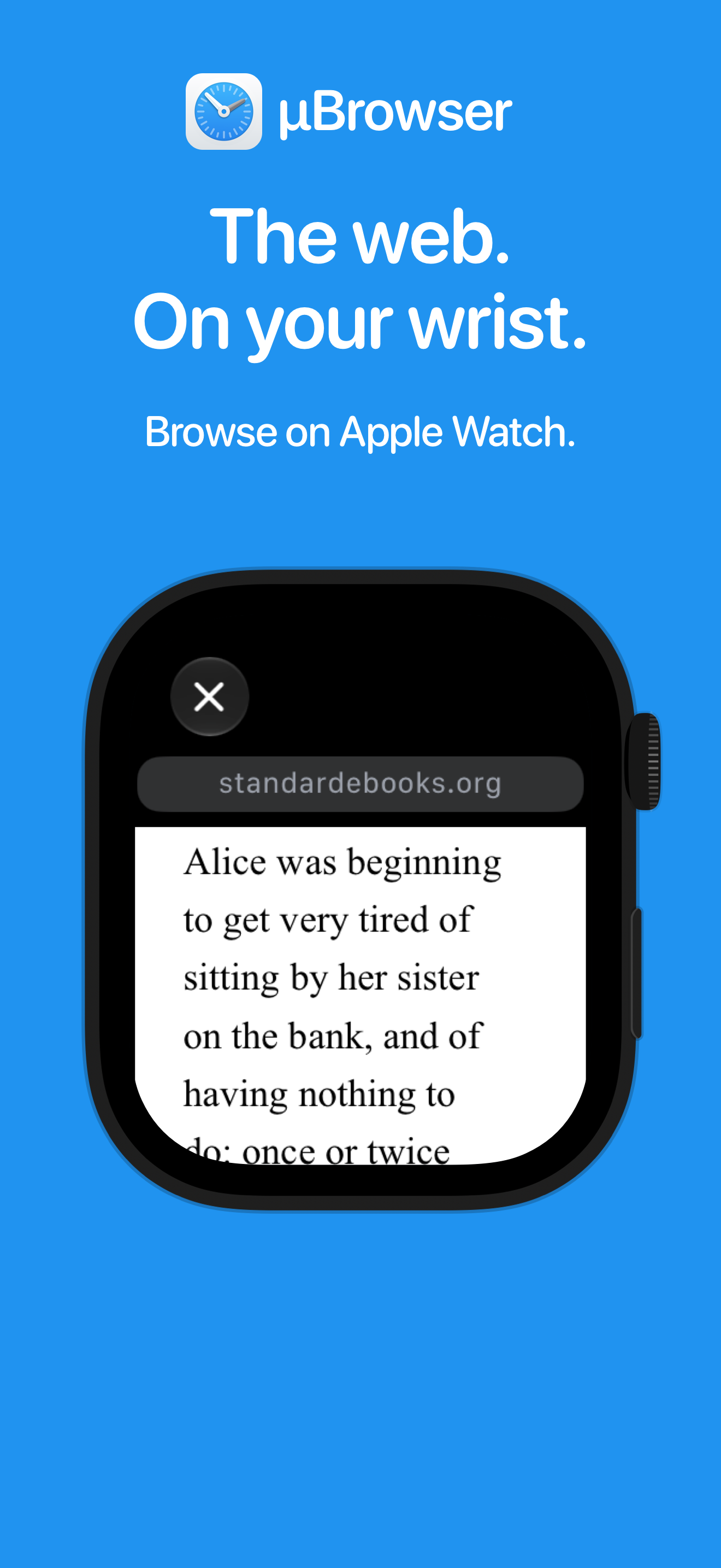 µBrowser: Watch Web Browser