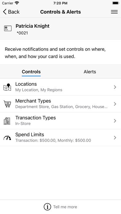 Merit Bank Debit Card Screenshot