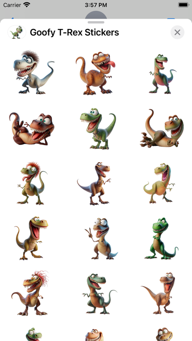 Screenshot 1 of Goofy T-Rex Stickers App