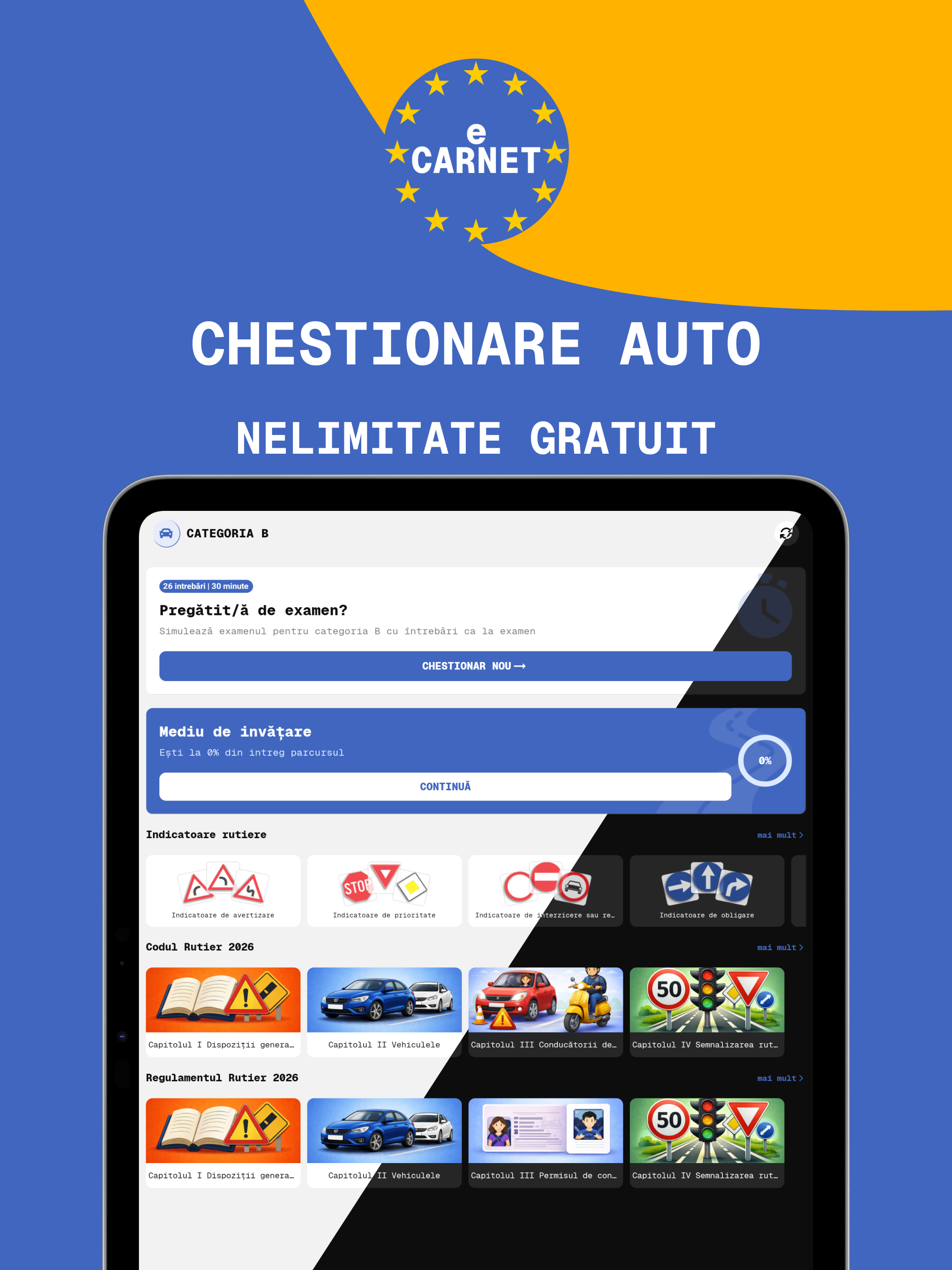 Chestionare auto 2026: eCarnet