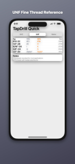 Tap & Drill Size Reference screenshot 3