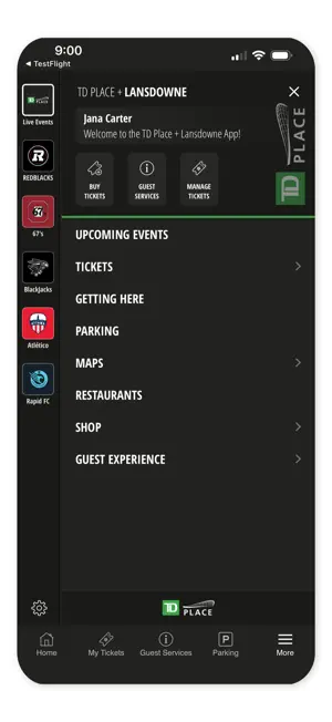 TD Place + Lansdowne App screenshot 2
