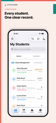 Tutor Planner: Lessons & Bills Screenshot 2 of 6