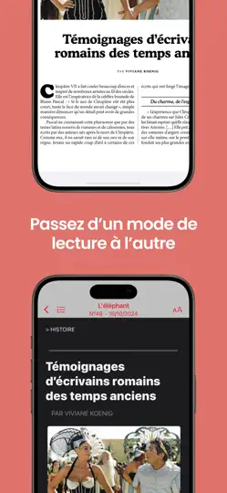 Capture d'écran de L'éléphant, La Revue sur iPhone 5