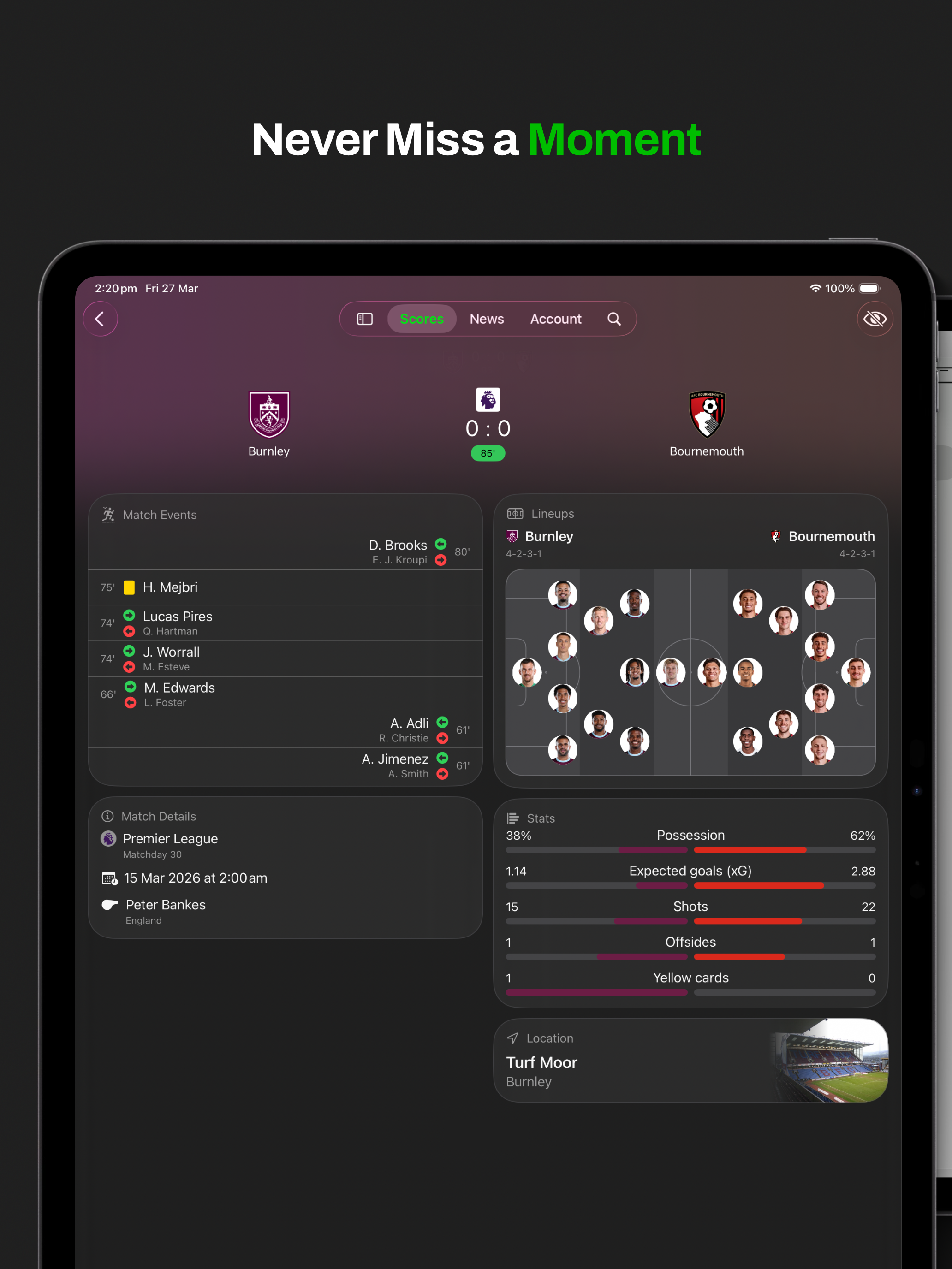 Turf: Soccer scores & news screenshot 6