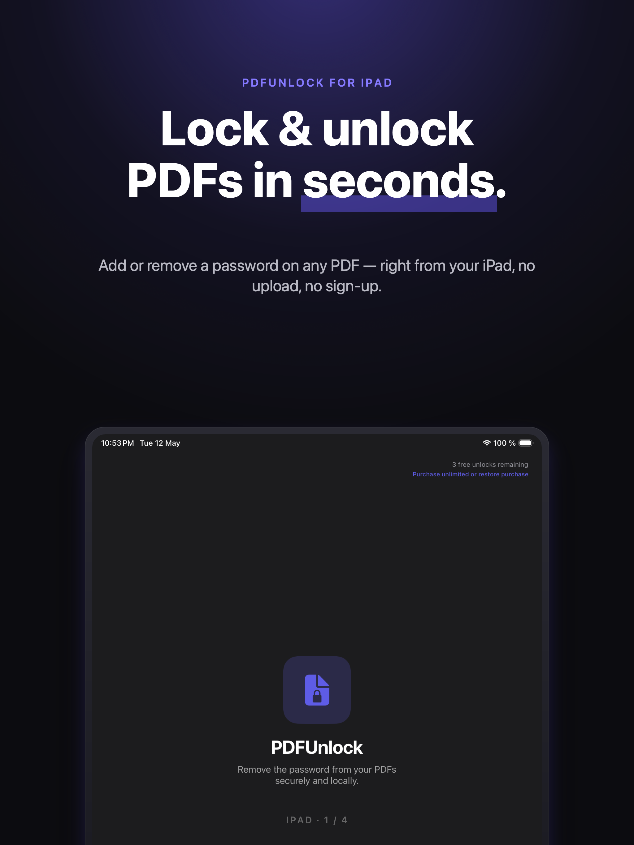PDFUnlock: Add/Remove password screenshot 6