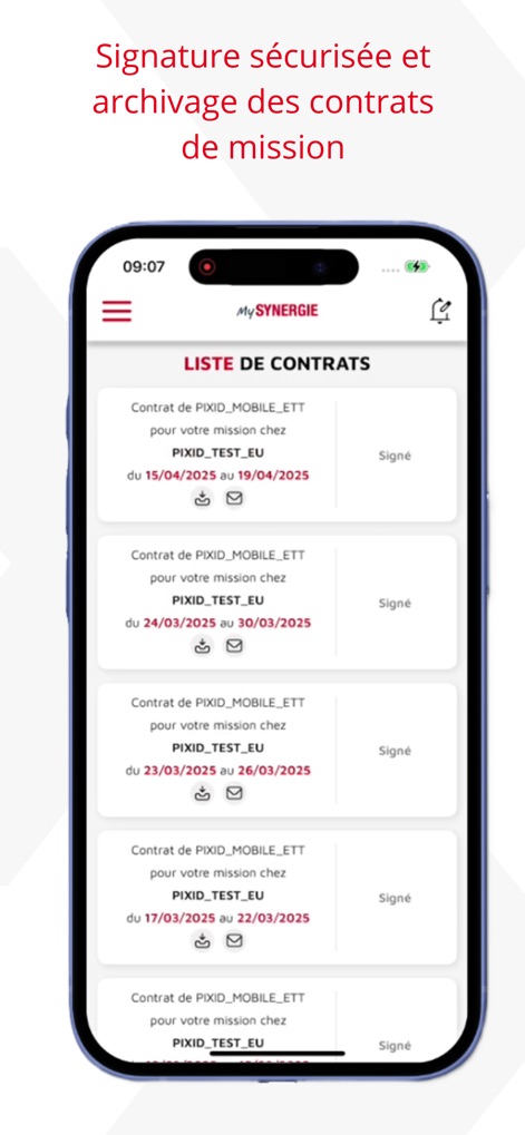 mySynergie – Intérimaires - 