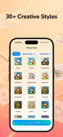 ArtsGen: Sketch to AI Art iPhone screenshot