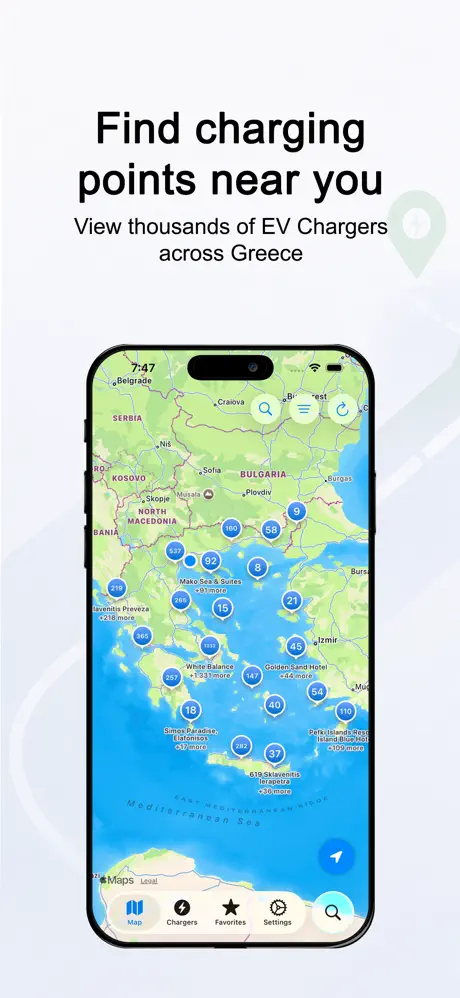 EV Charging Map Greece screenshot 1