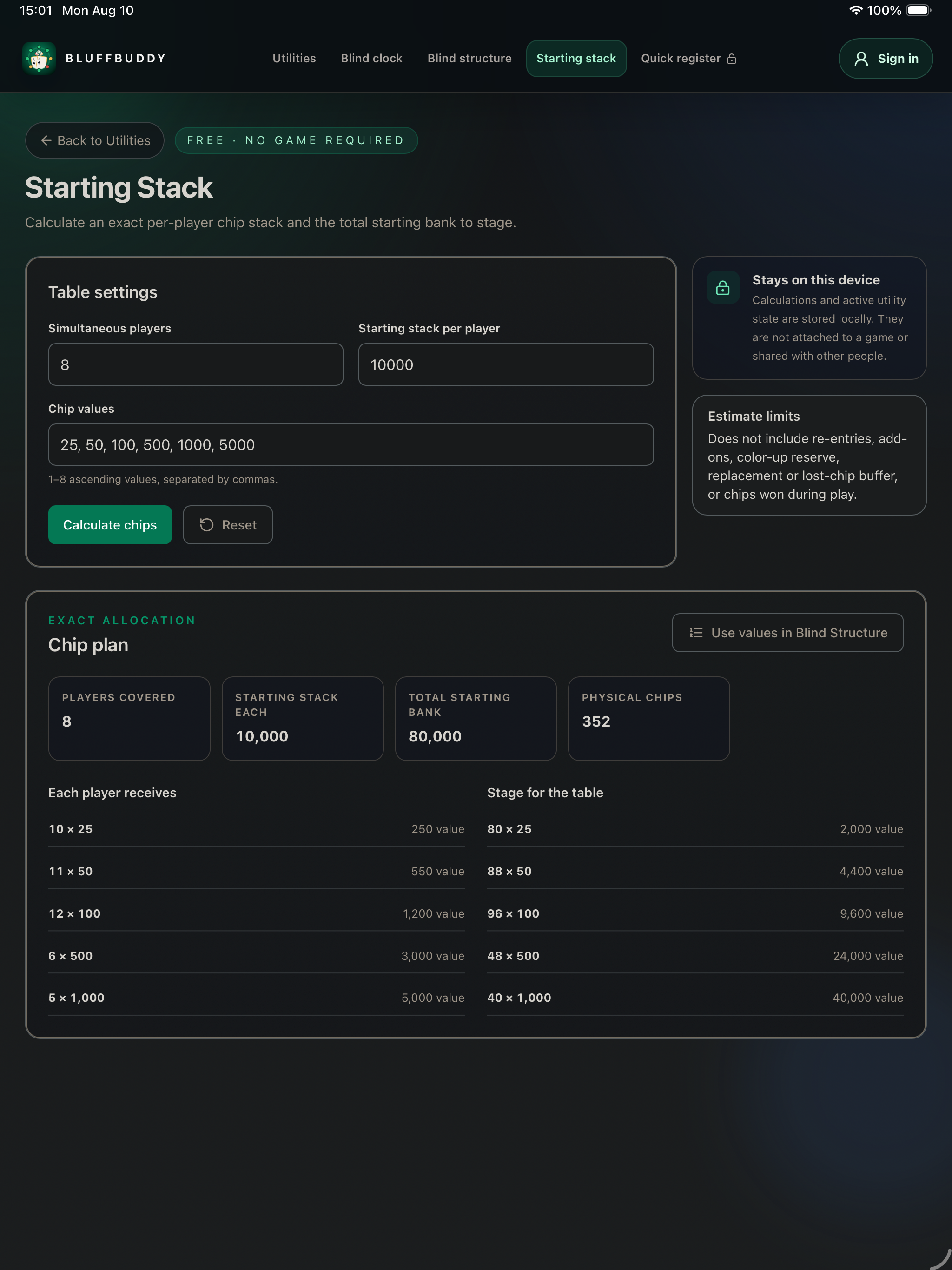 BluffBuddy Poker Utilities screenshot 12