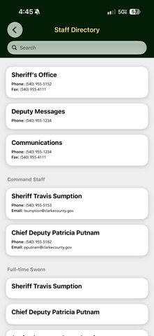 Clarke County Sheriff, VA screenshot 2