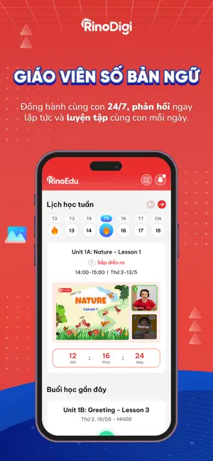 RinoDigi: Tiếng Anh cho trẻ em iPhone screenshot 1