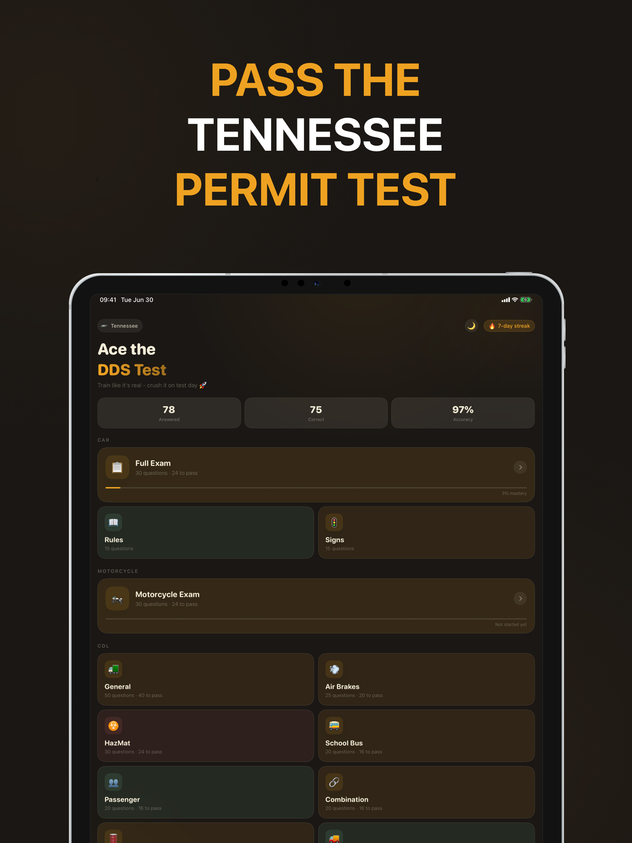Tennessee DMV TN Practice Test screenshot 9