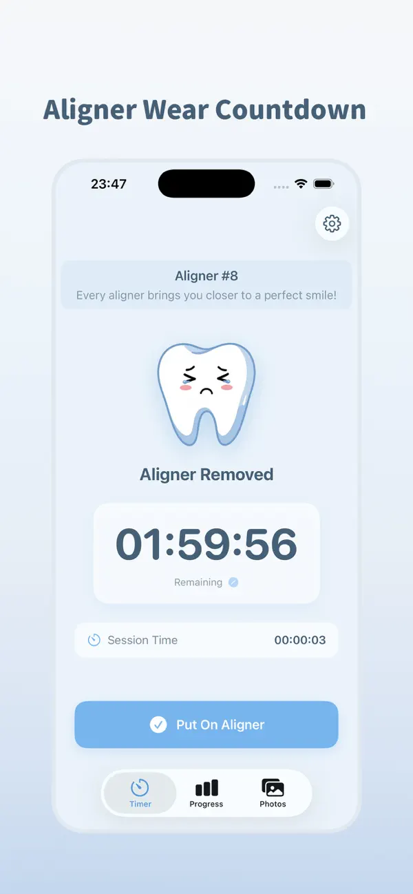Screenshot #1 pour TooToo: Aligner Wear Tracker