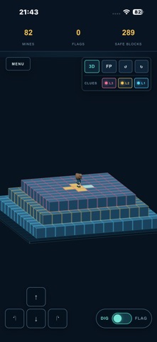 DEEP FIELD : 3D MineSweeper iPhone screenshot