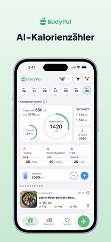 BodyPal: KI Kalorienzähler iPhone screenshot 1