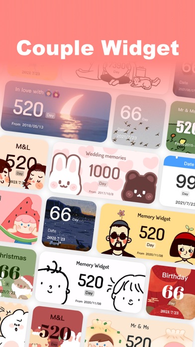 Screenshot #1 pour Widget Couple：Compte à Rebours