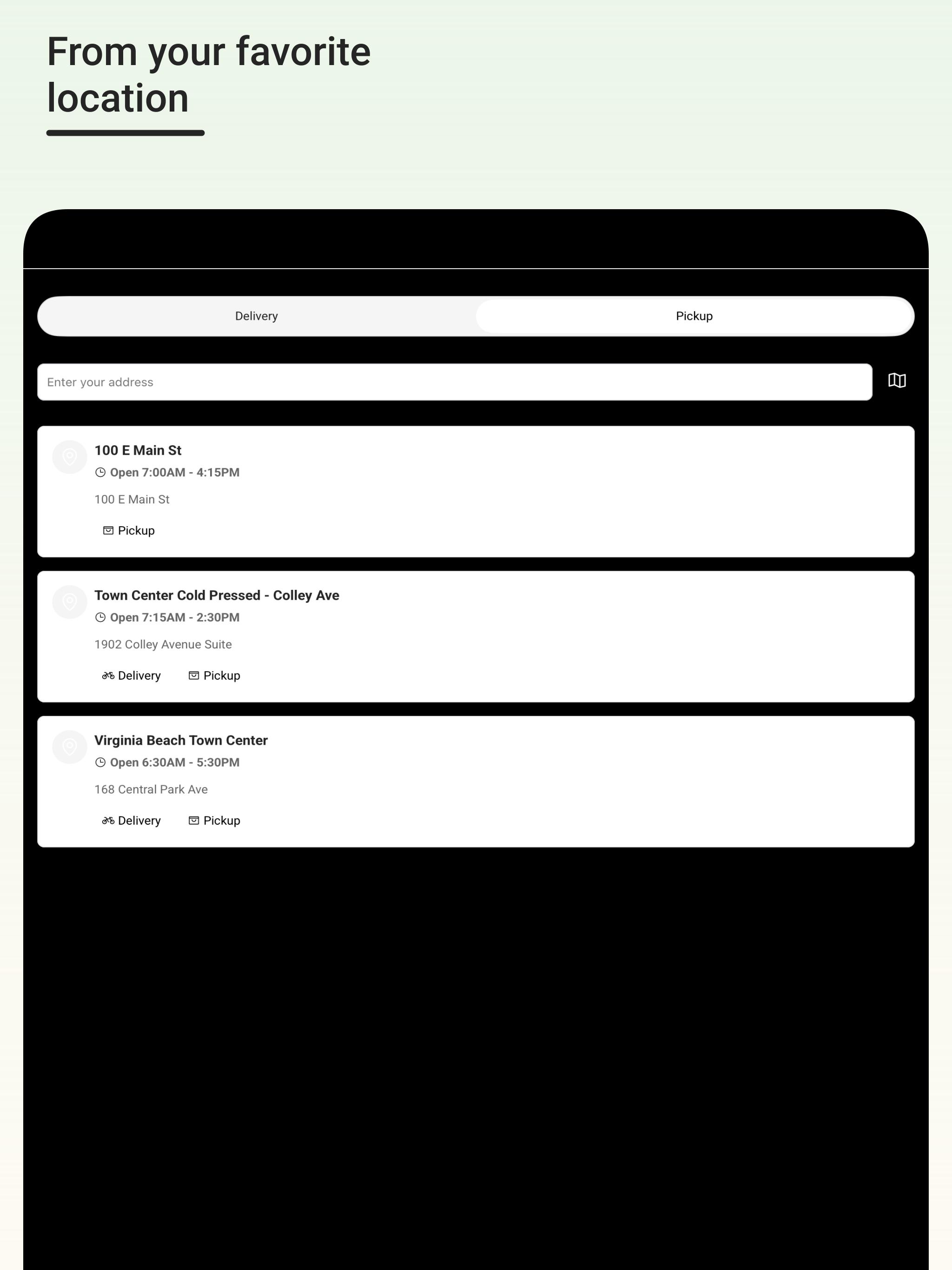 Town Center Cold Pressed App screenshot 9