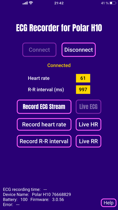 Screenshot #3 pour Enregistreur ECG Polar H10