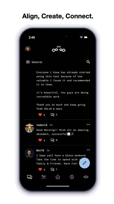 The 8AM App Screenshot