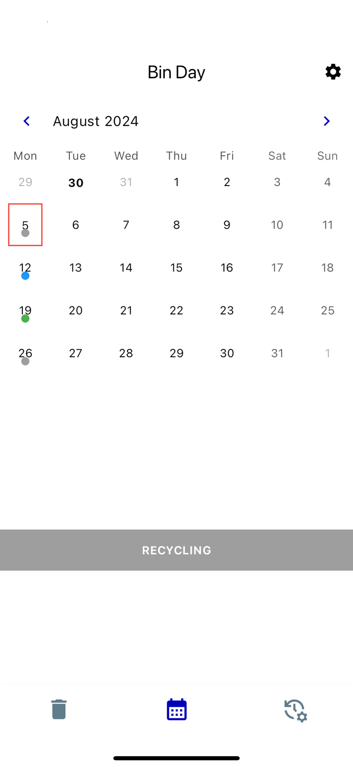 Bin Day App