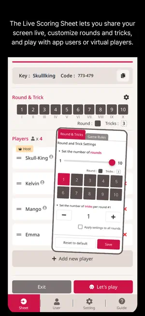 Skull King Scoreboard screenshot 2