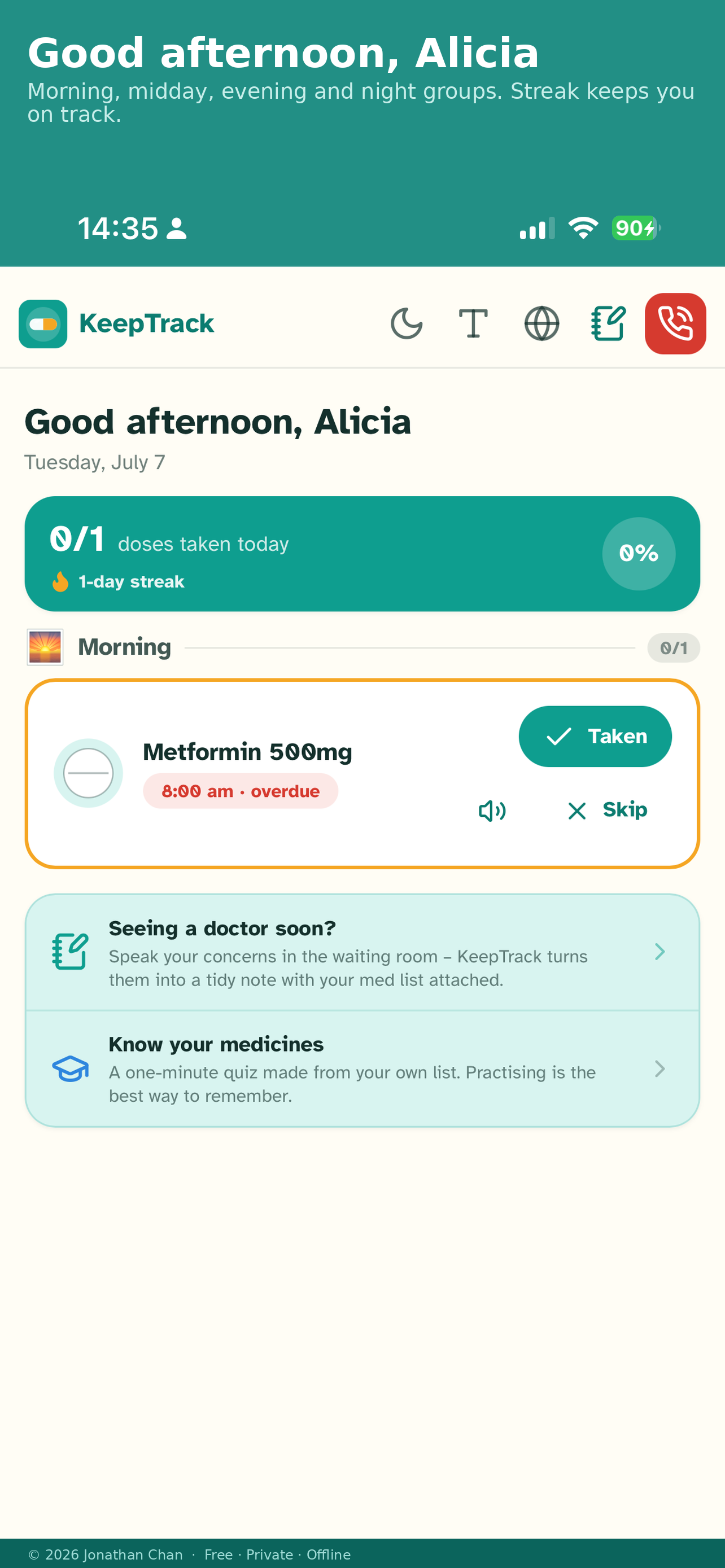 KeepTrack: Med & Health Diary screenshot 3