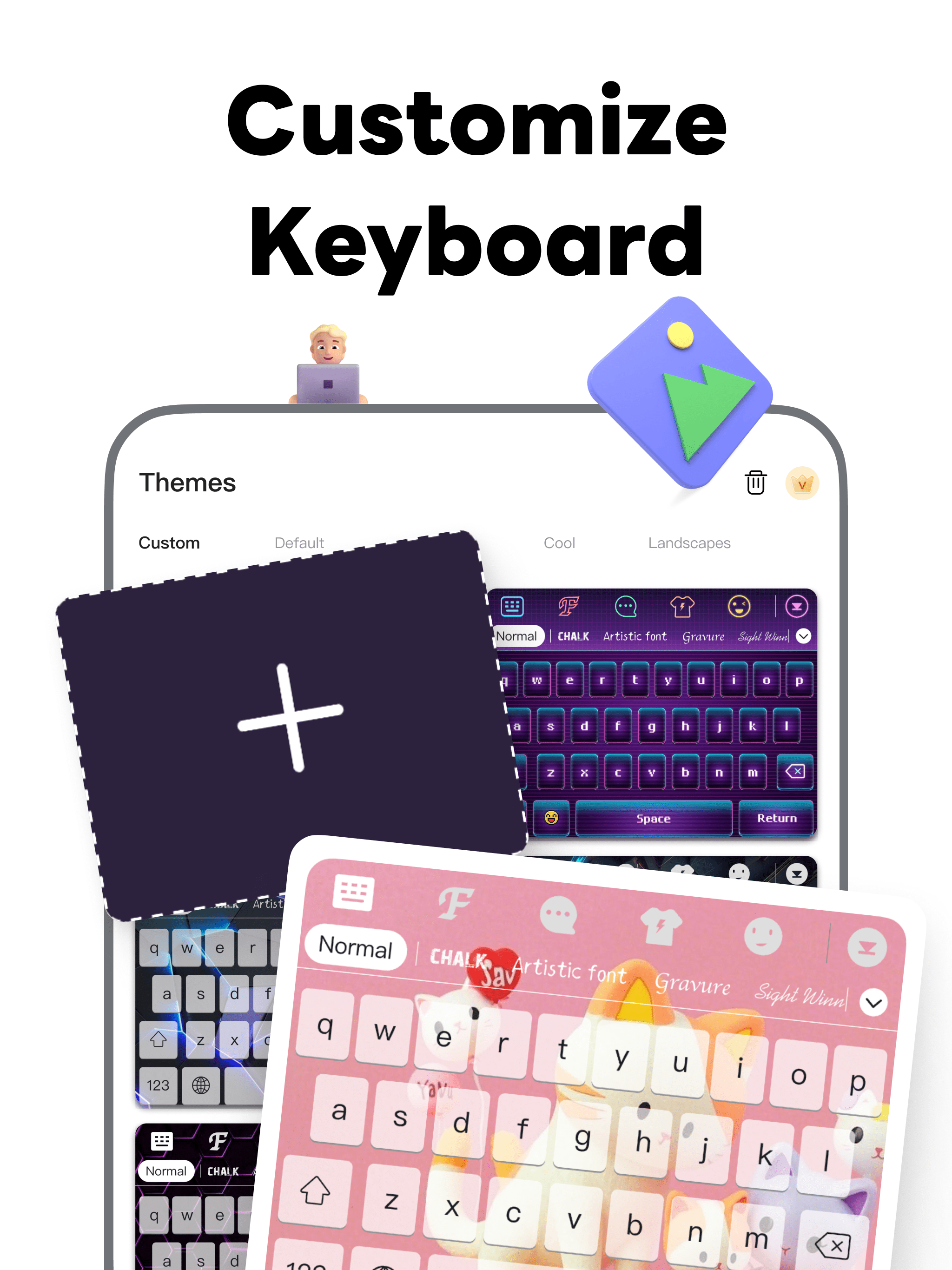 HT Keyboard Fonts - Fonts Art screenshot 11