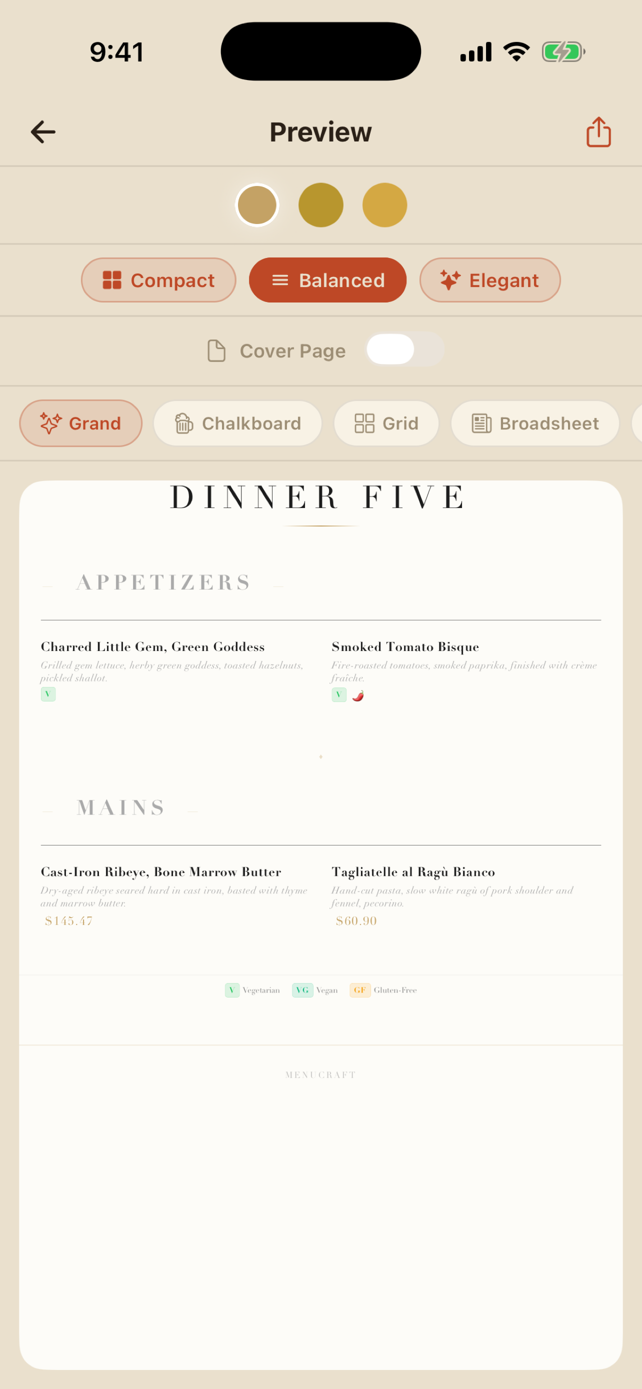 MenuCraft: Menu Engineering screenshot 3