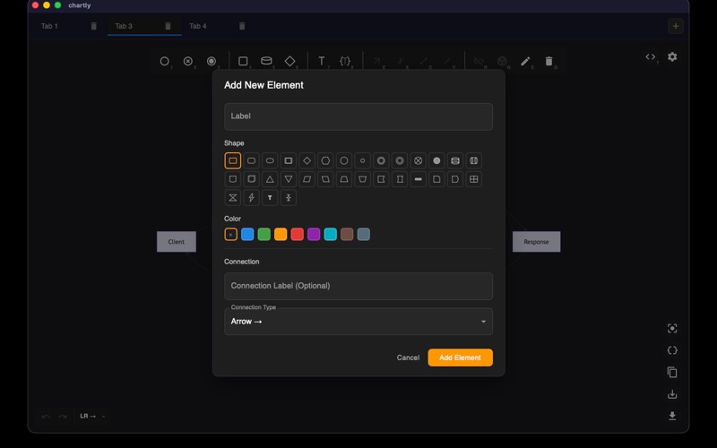Chartly: Flowchart diagrams screenshot