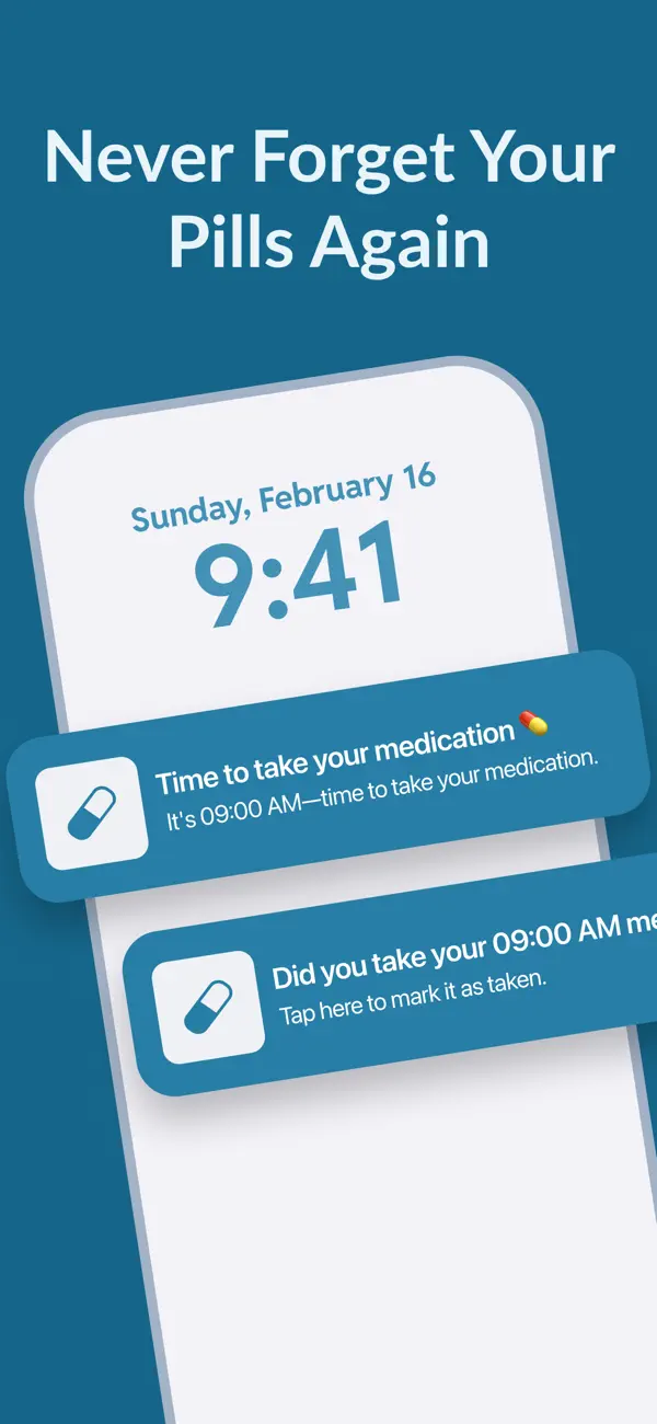 Screenshot #1 pour Pill & Medication Reminders