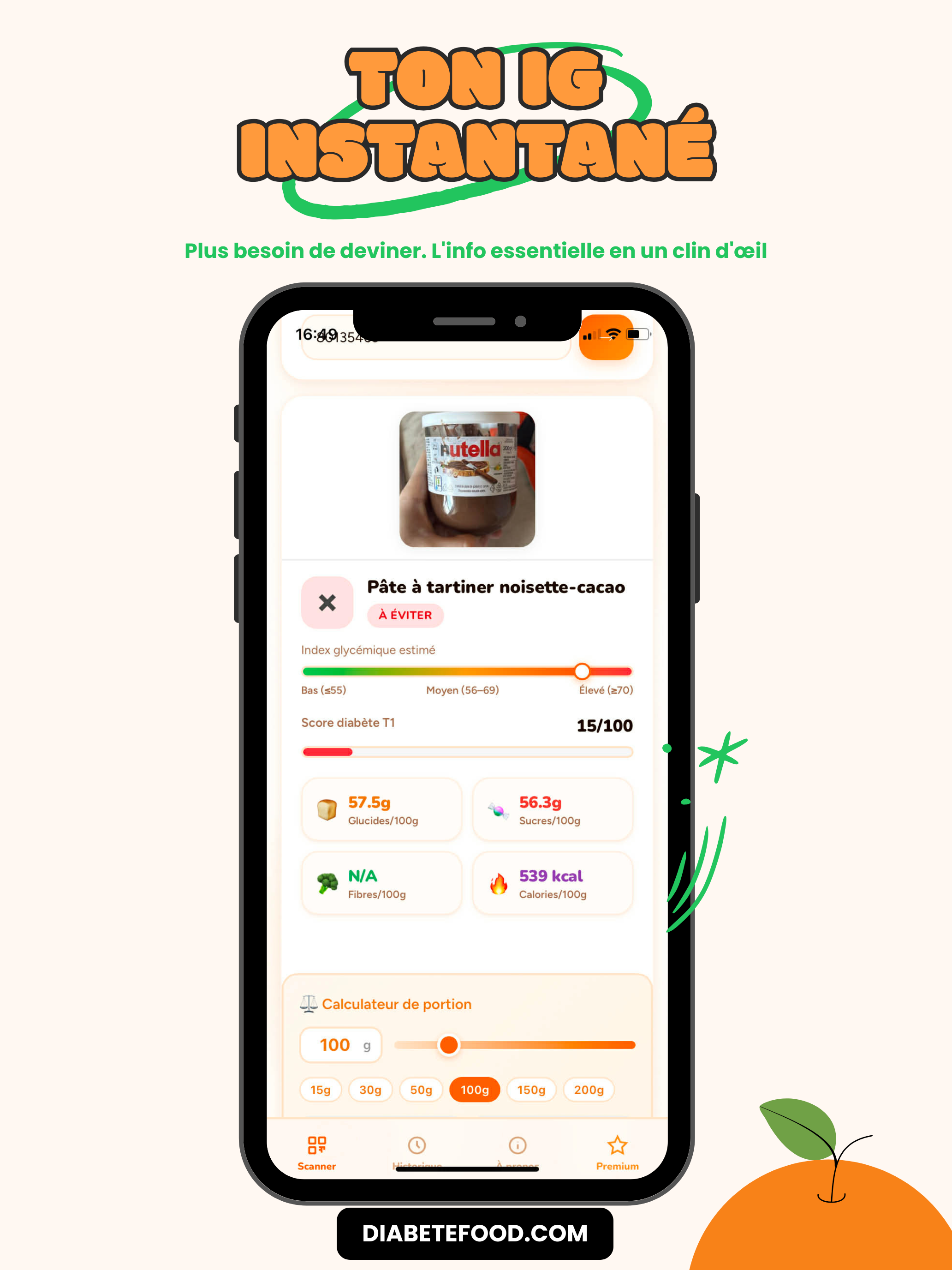 DiabeteFood: Scanner Diabète