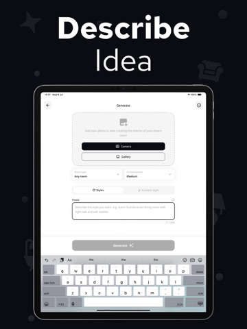 AI Interior Design – InterUp iPad screenshot
