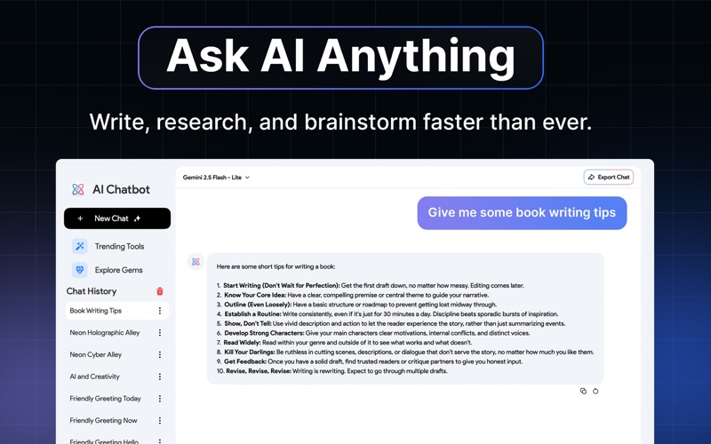 GemX: AI Chatbot Assistant iPhone screenshot