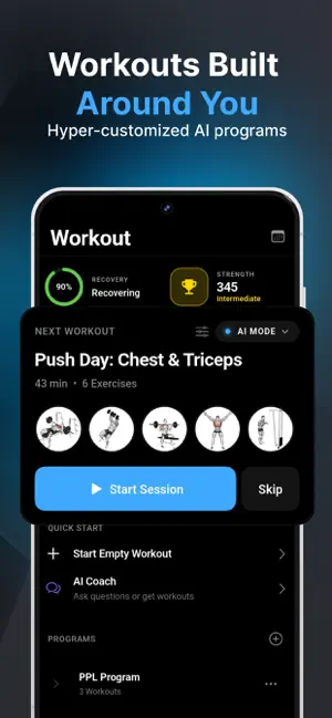 Meridian: AI Gym & Diet Coach screenshot 3