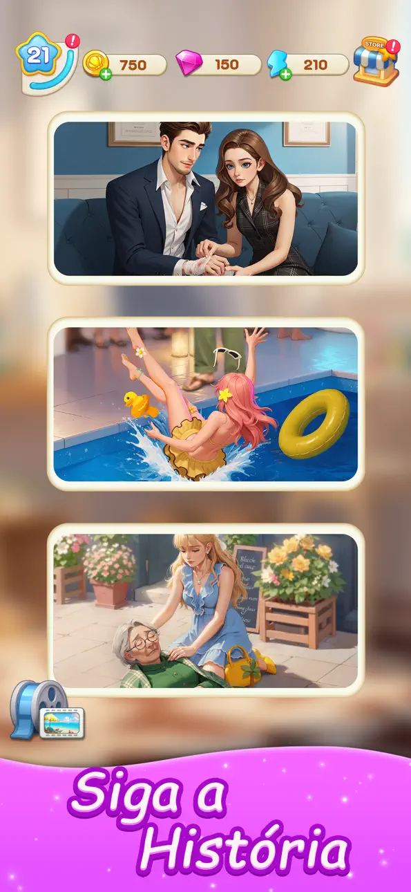 Merge Fashion: Romance Story iOS Mod IPA screenshot 3 - iOS game interface