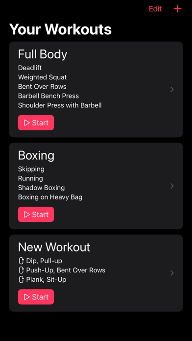 Screenshot #1 pour MiloFit - Workout Tracker